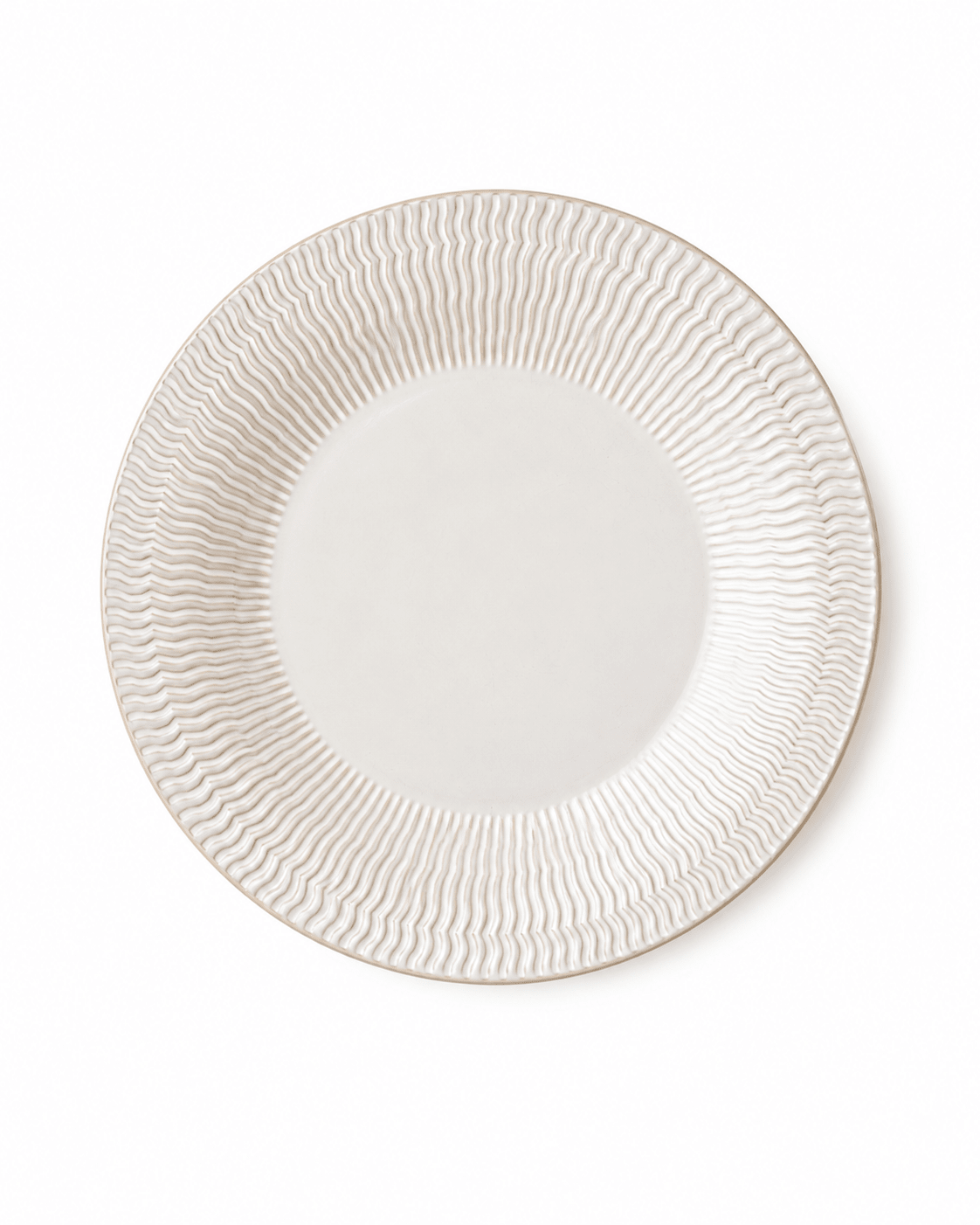 Ivory White Textured Ceramic Dinnerware Set Secondary image