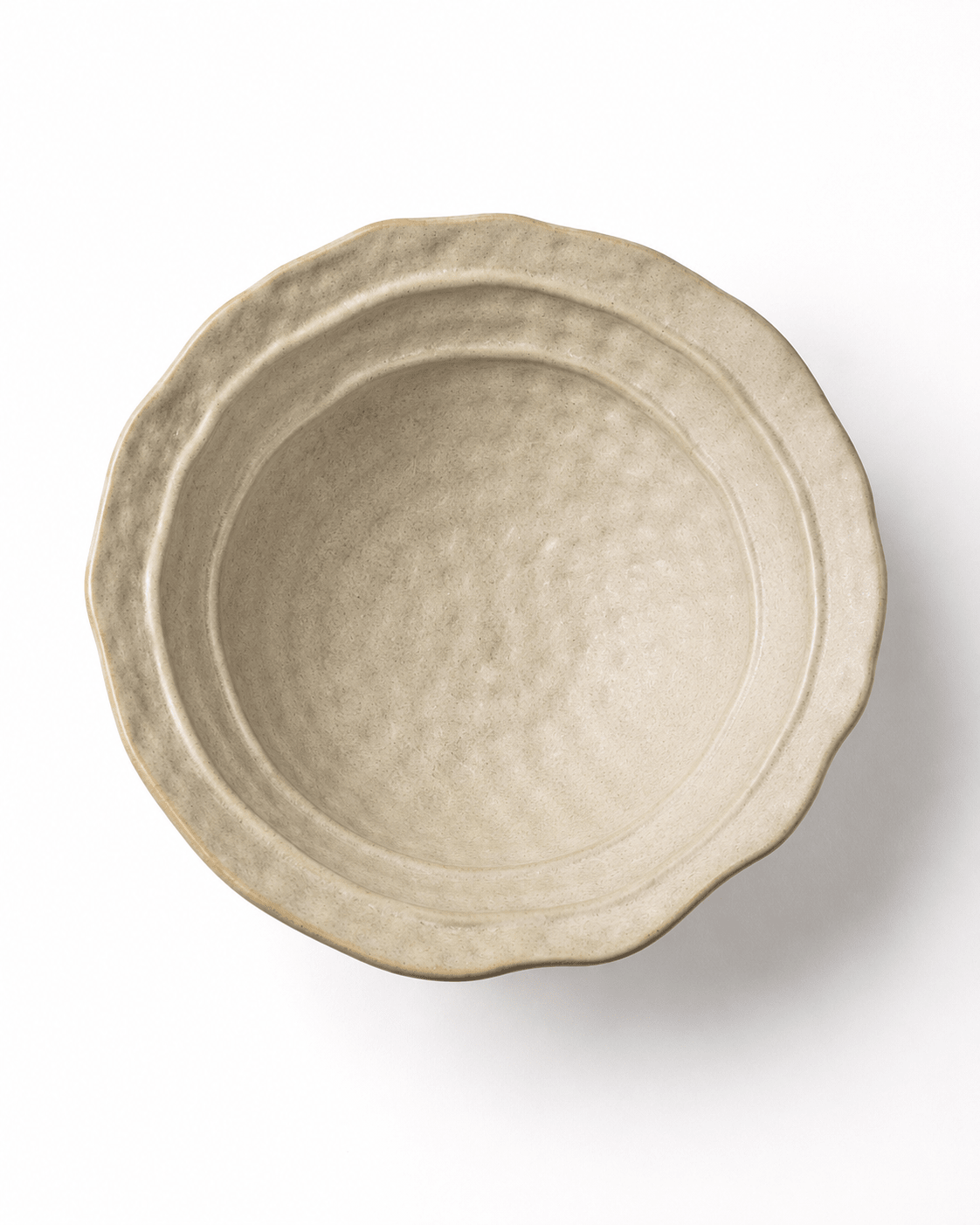 beige-wavy-rim-reactive-glaze-ceramic-pasta-bowl-top-view