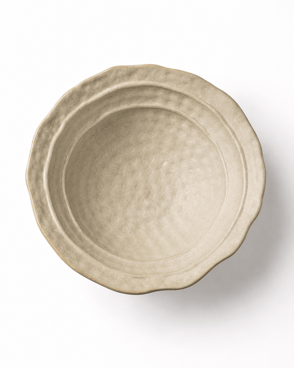beige-wavy-rim-reactive-glaze-ceramic-pasta-bowl-top-view