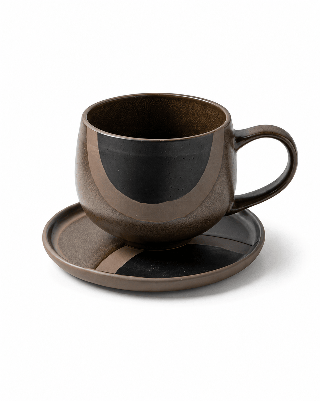 Handmade Reactive Glaze Ceramic Coffee Cup & Saucer Secondary image