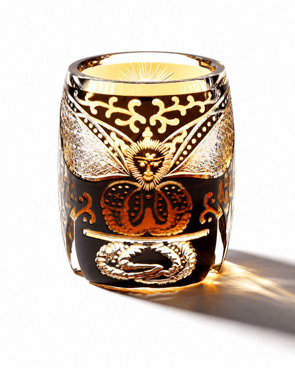 Edo Kiriko Black Wukong – Monkey King Whisky Glass with Leather Box