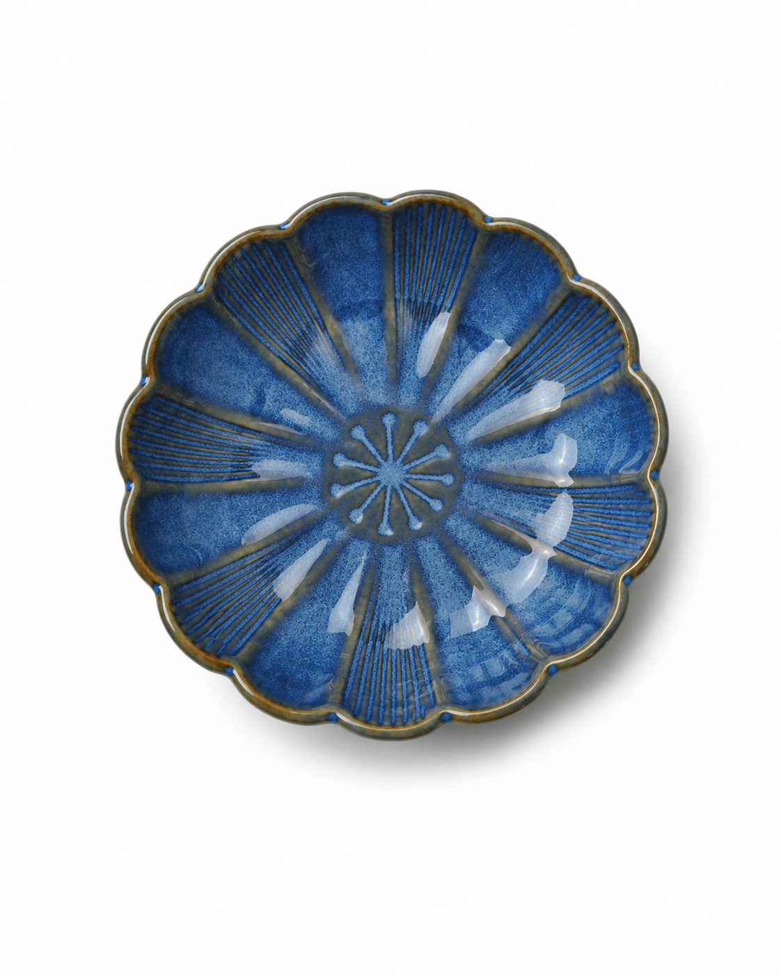 Handmade Blue Glazed Ceramic Soy Sauce Dish Secondary image