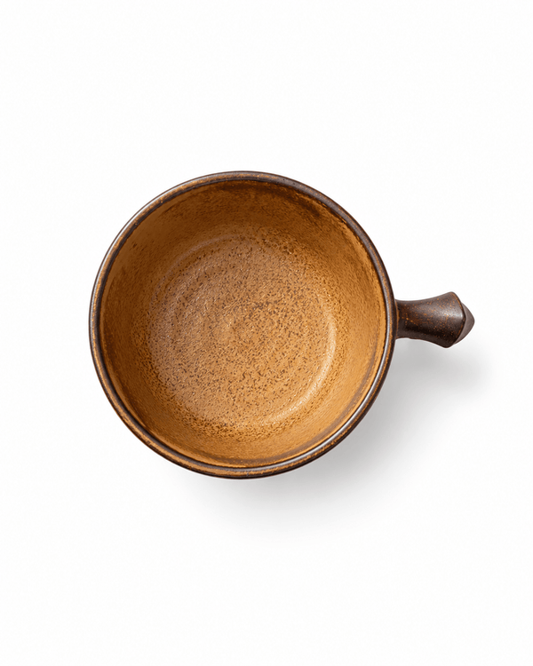 Handmade Brown Reactive Glaze Ceramic Coffee Cup