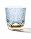 Edo Kiriko Handcrafted Blue Chrysanthemum Whisky Glass With Leather Box