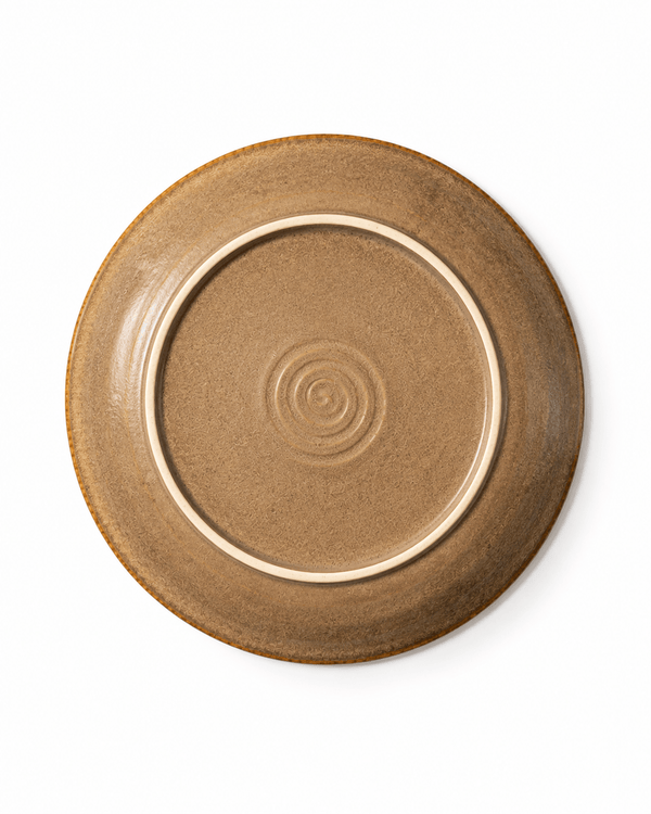handmade-brown-ceramic-dinner-plate-bottom-view-foot-ring