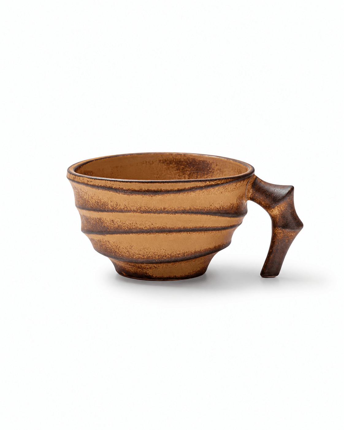 Handmade Brown Reactive Glaze Ceramic Coffee Cup
