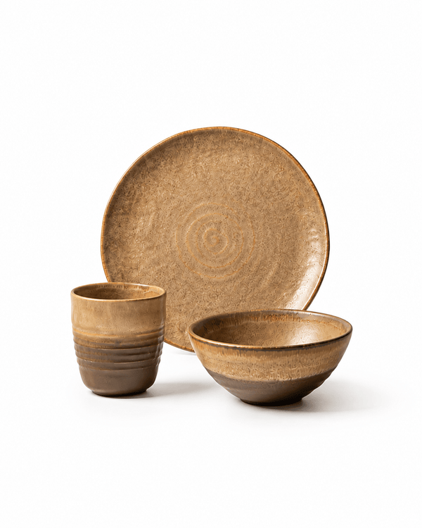 handmade-brown-reactive-glaze-ceramic-dinnerware-set