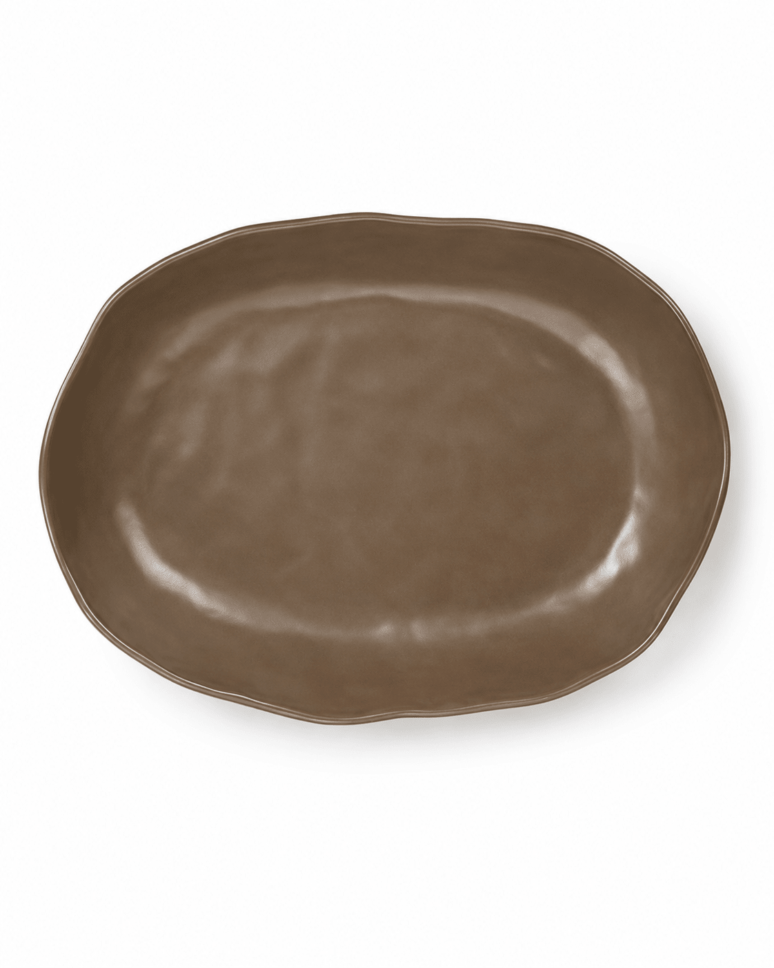 Handmade Coffee Brown Reactive Glaze Ceramic Serving Platter Secondary image