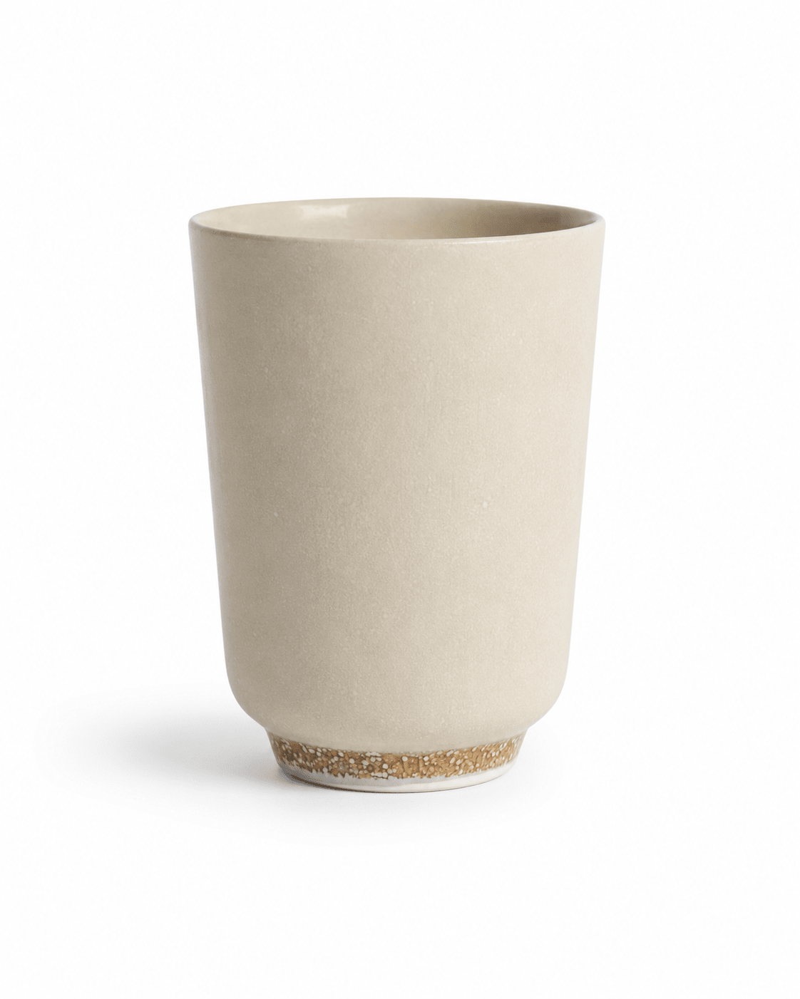 Handmade Cream Matte Glaze Stoneware Tea Cup
