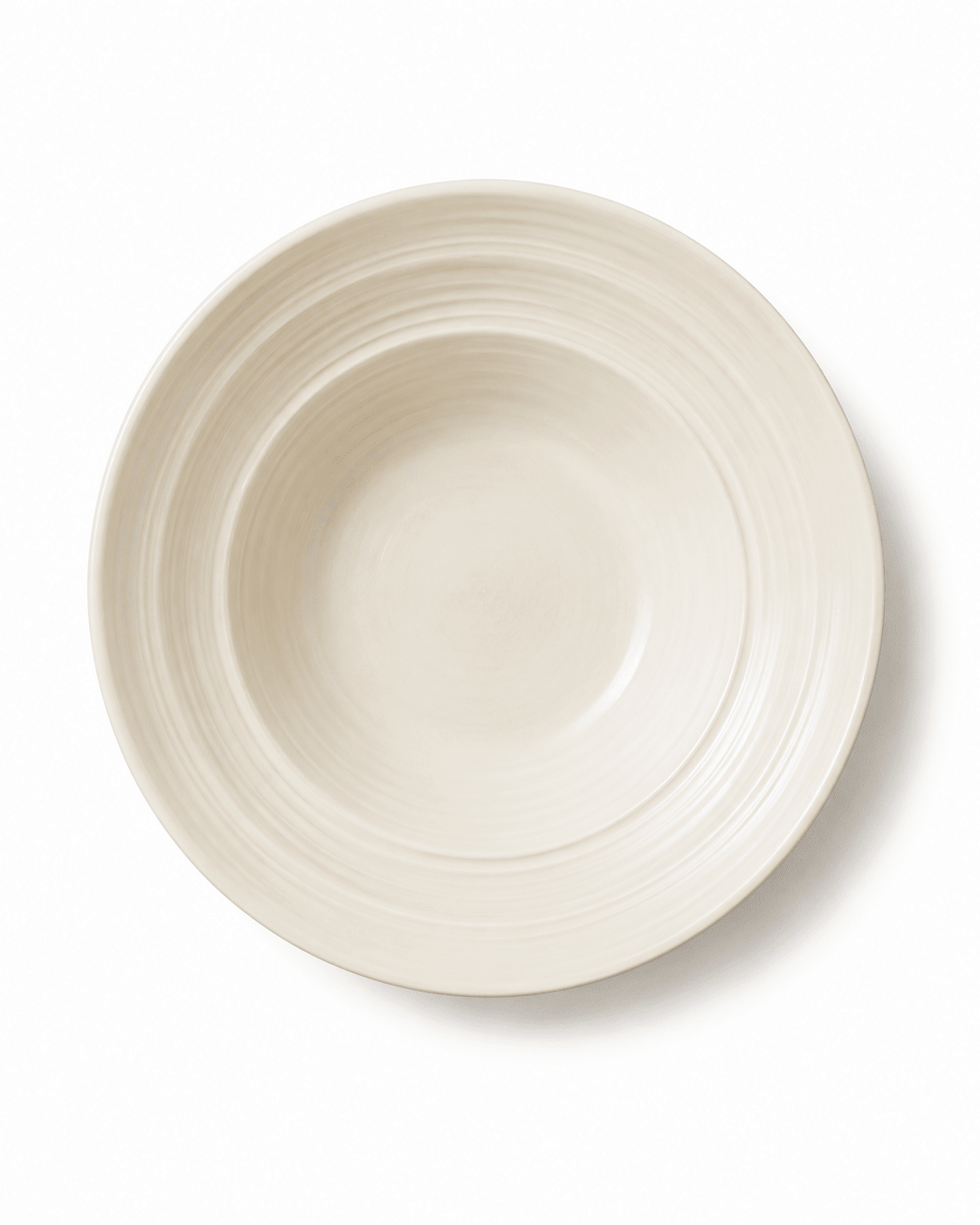 Handmade Ivory Reactive Glaze Stoneware Pasta Bowl Secondary image