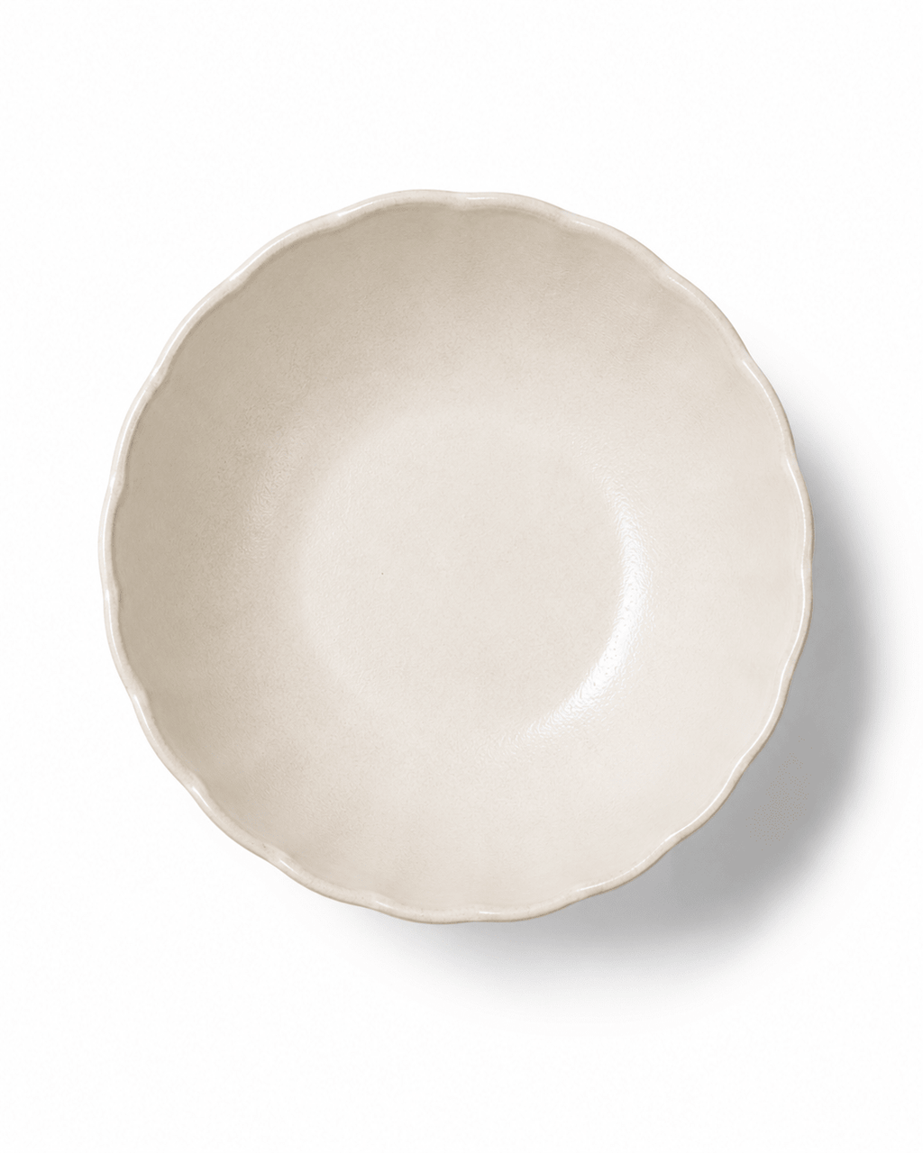 Handmade Off-White Scalloped Ceramic Dinnerware Set