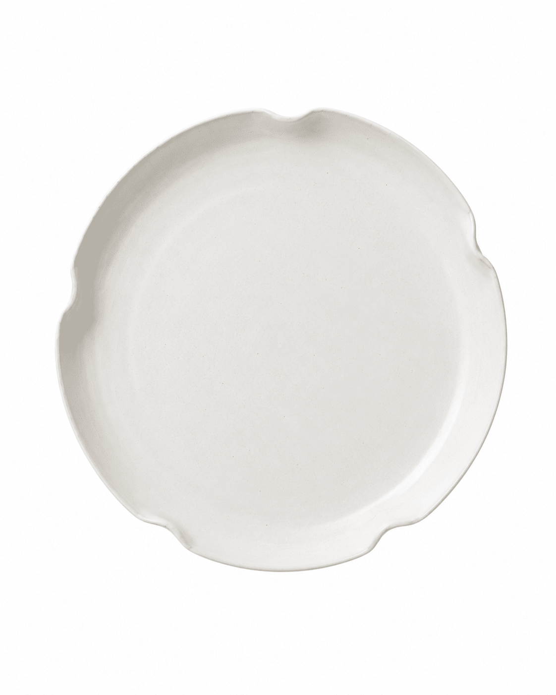 Handmade White Scalloped Ceramic Dinnerware Set Secondary image