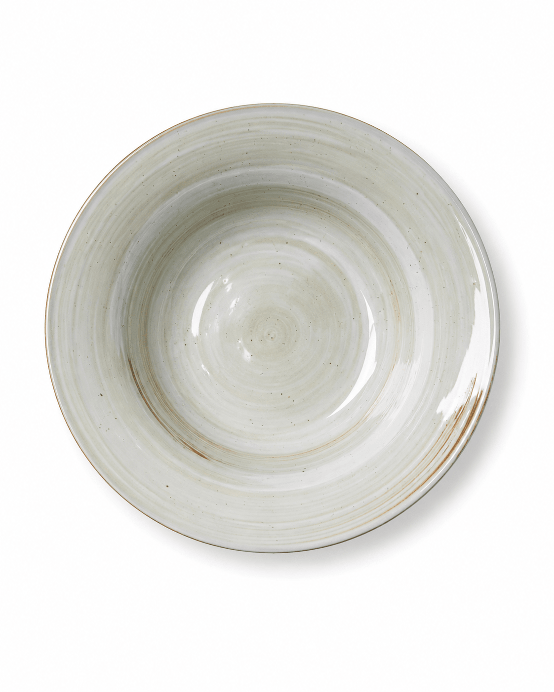Handmade White Speckled Reactive Glaze Ceramic Pasta Bowl Secondary image