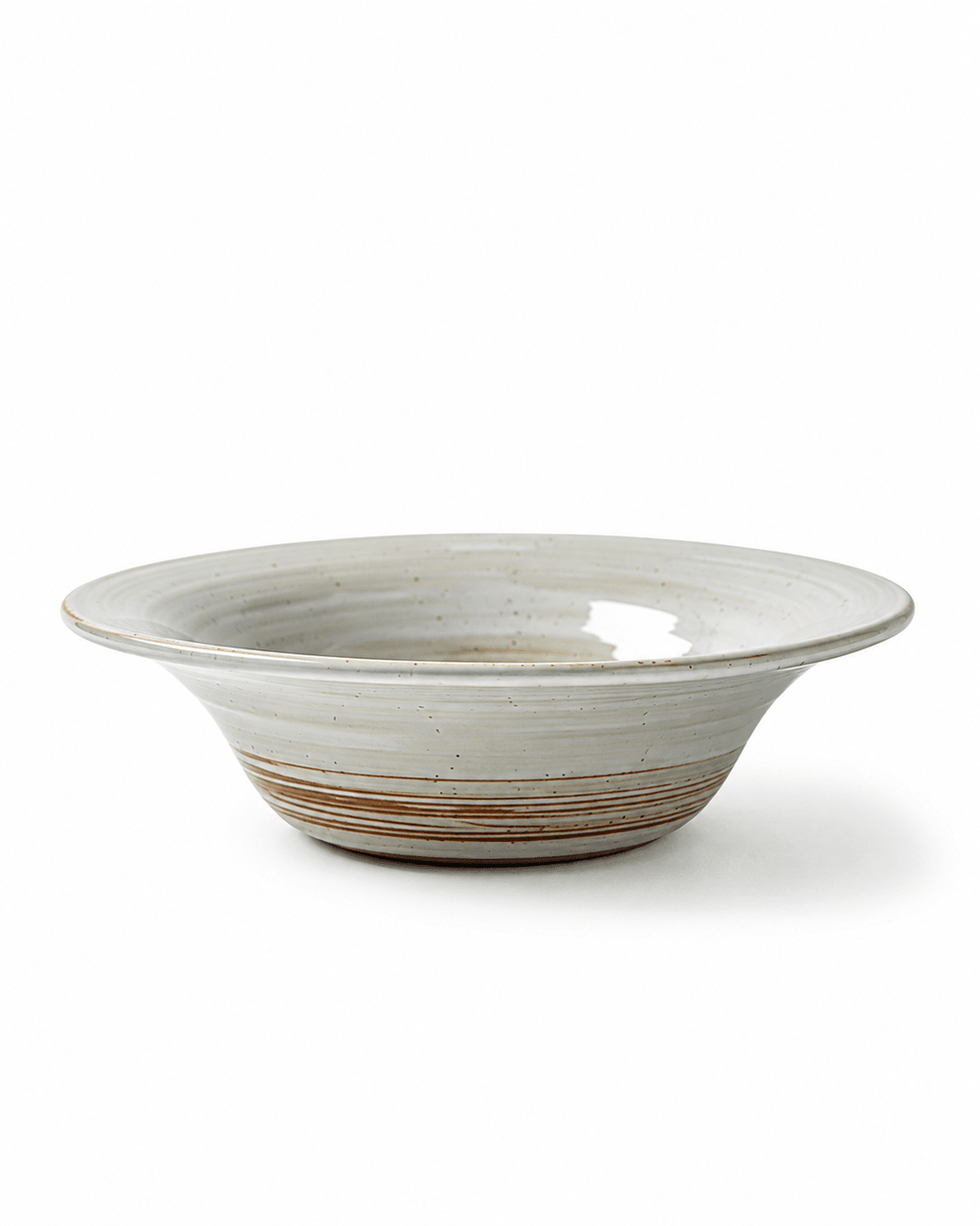 white-speckled-reactive-glaze-ceramic-pasta-bowl-side-view